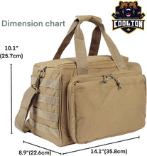 Load image into Gallery viewer, Coolton HURRICANE Series Tactical Pistol Range Bag - Coyote
